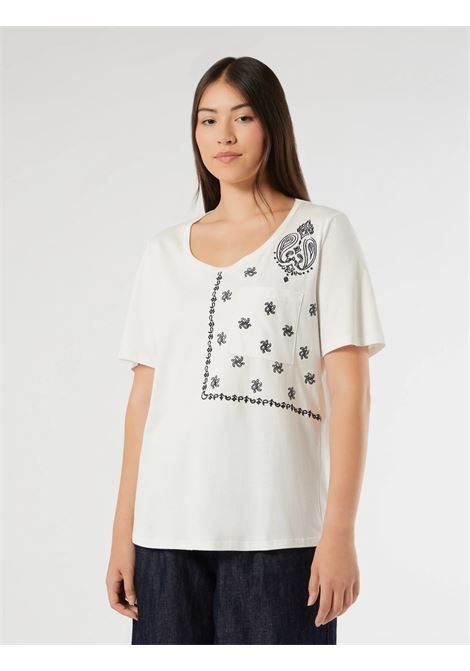T-shirt in jersey con taschino - BIANCO PERSONA by M.Rinaldi | PMRMIRTO002